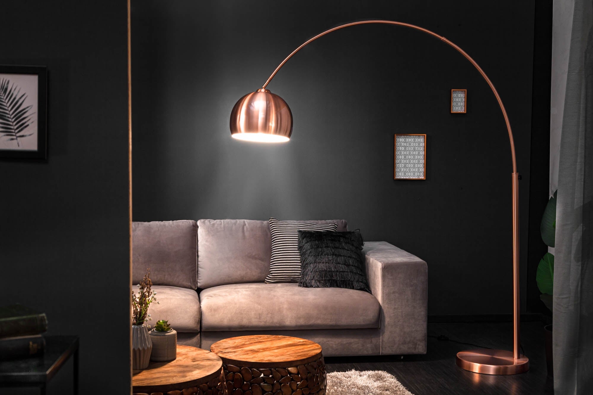 Big Bow II Floor Lamp 170-210cm Copper – Creation Furniture