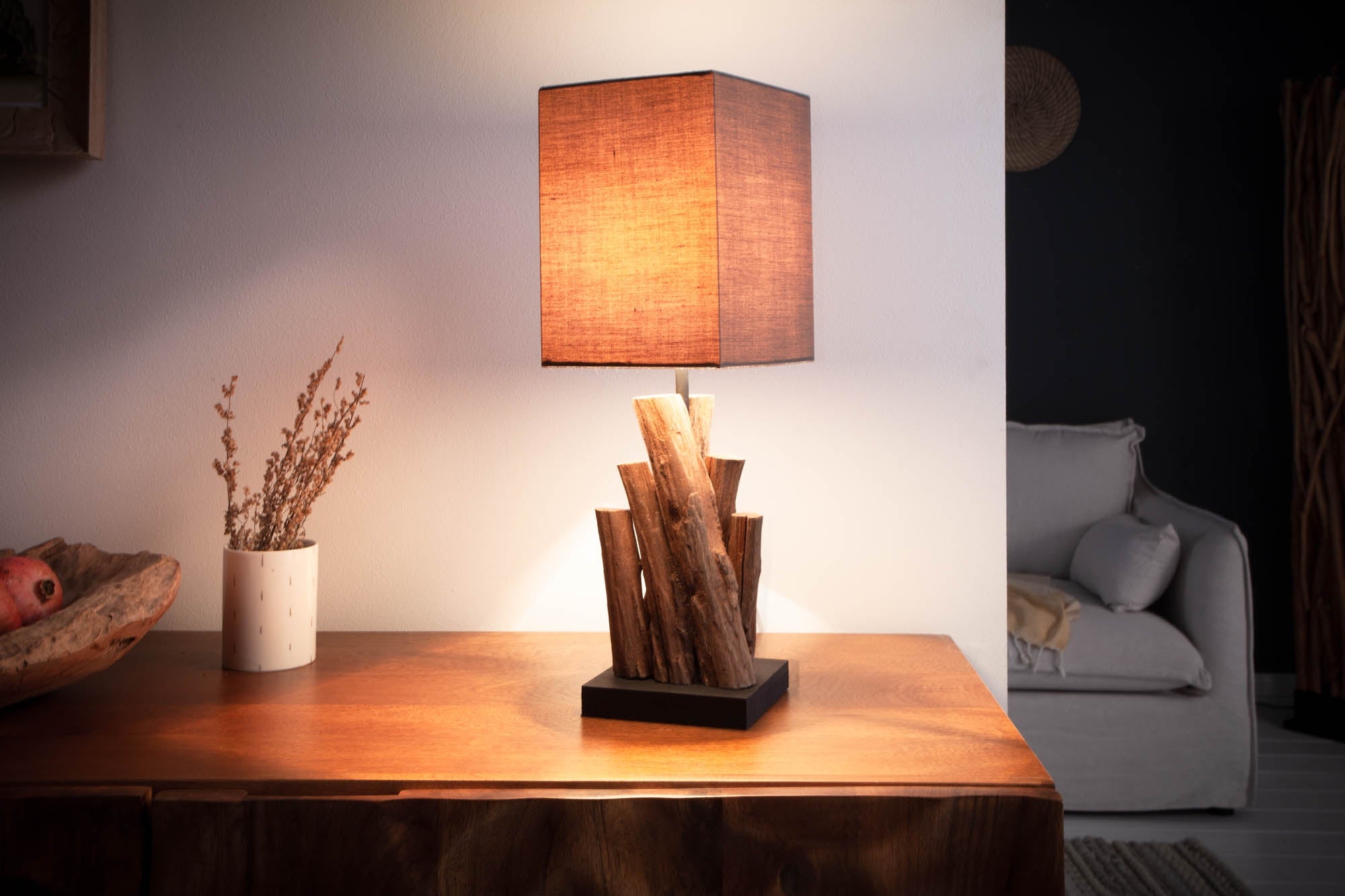 Table Lamp Pure Nature 45cm Brown Driftwood – Creation Furniture