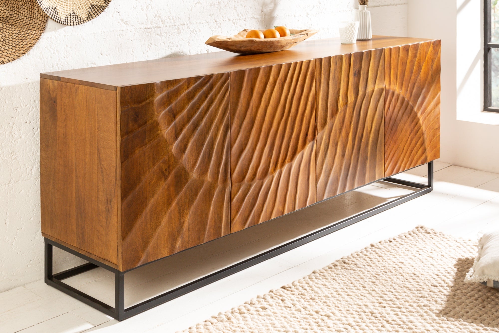 Sideboard Fossil 177cm Mango Wood Brown – Creation Furniture