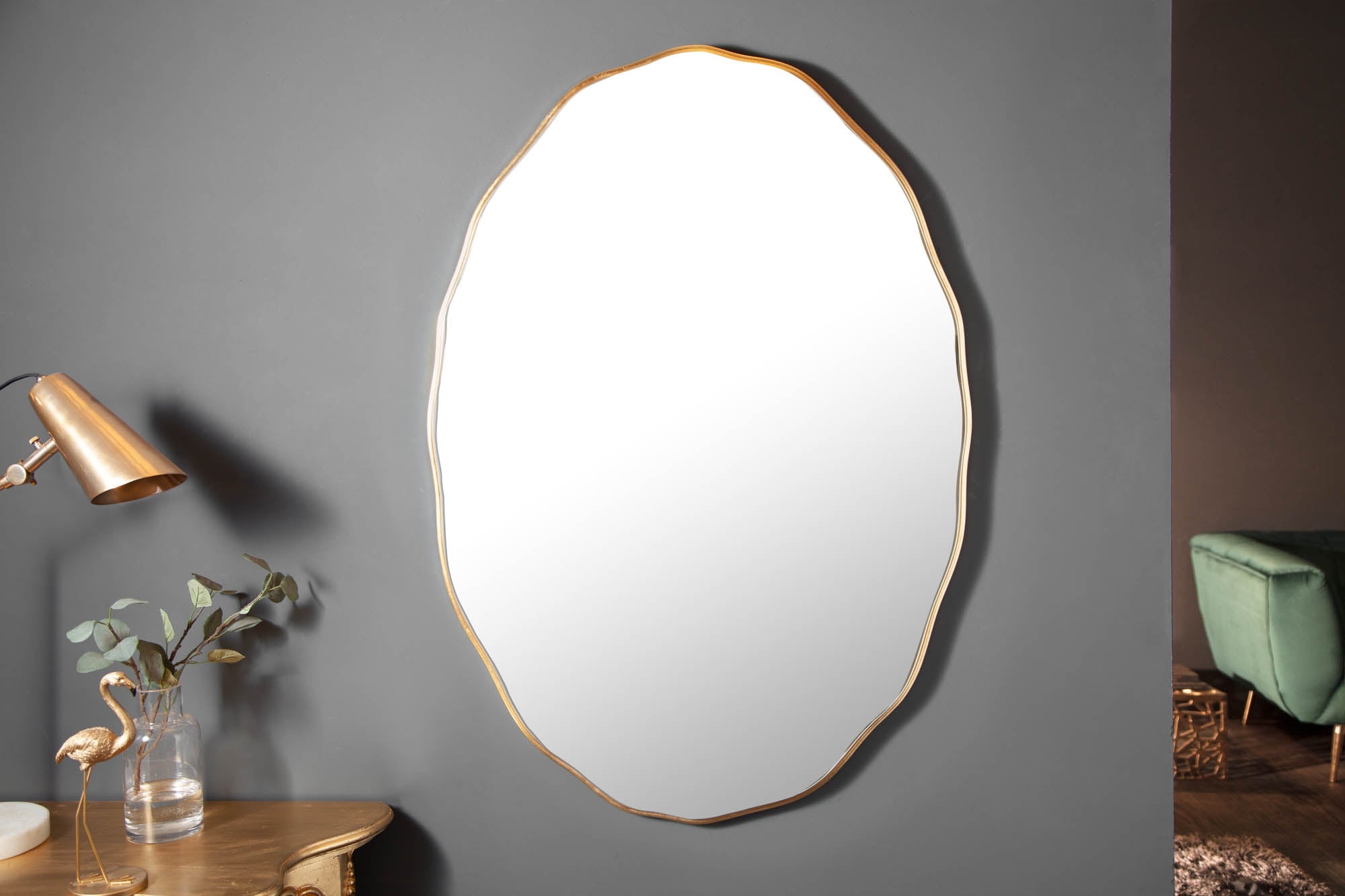 Mirror Elegancia 100cm Gold – Creation Furniture