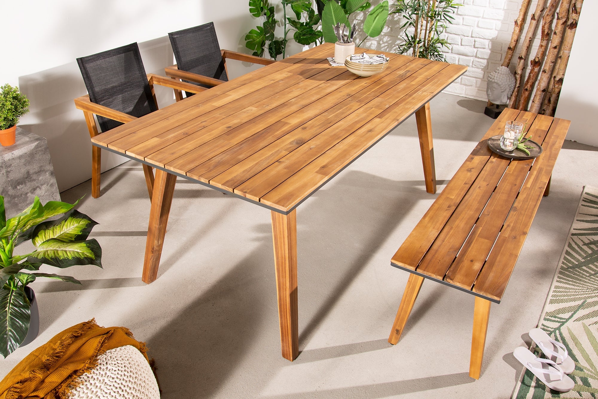 Garden Dining Table Java 180cm Acacia – Creation Furniture