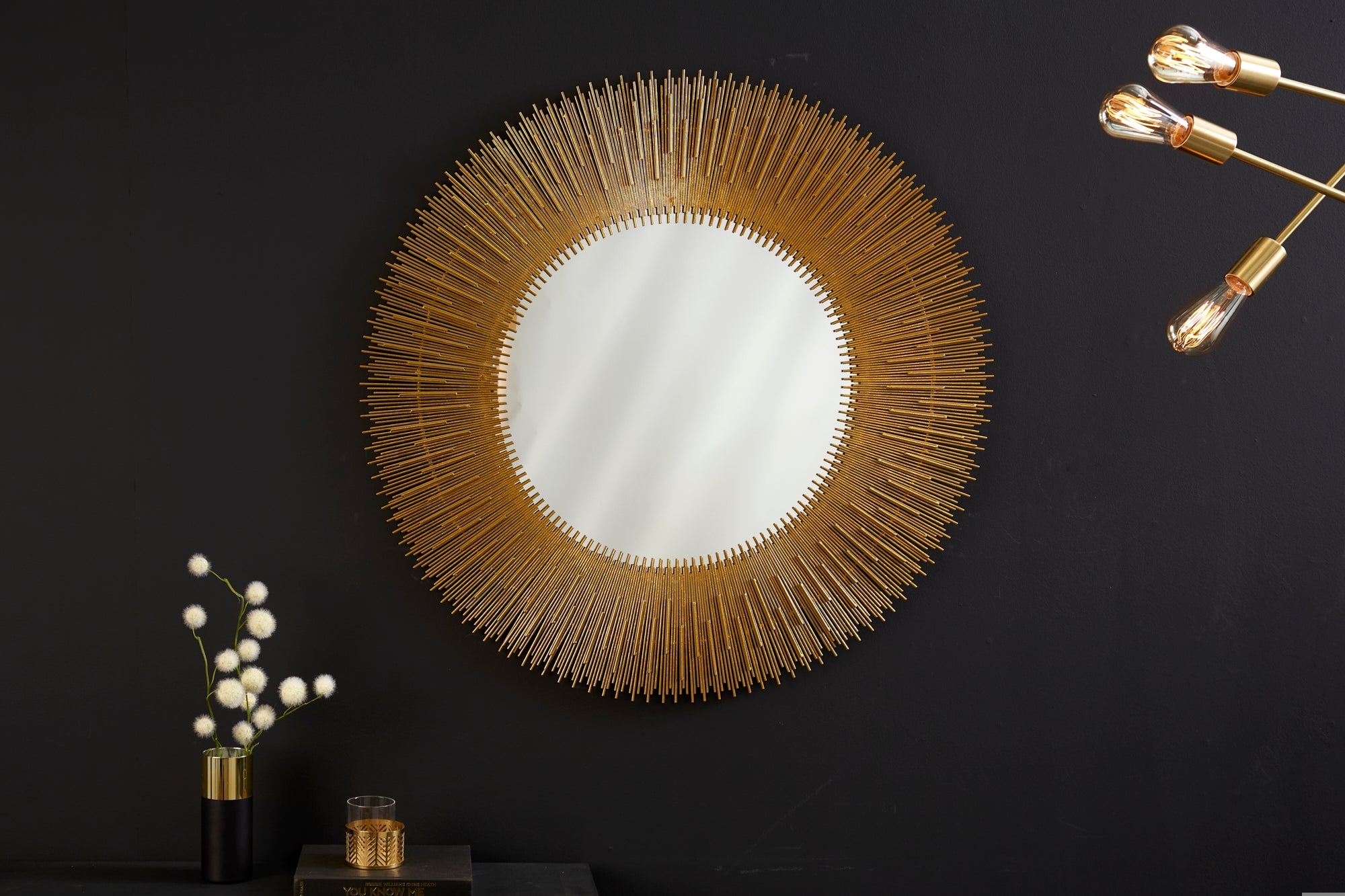 Mirror Sunshine 92cm Gold – Creation Furniture