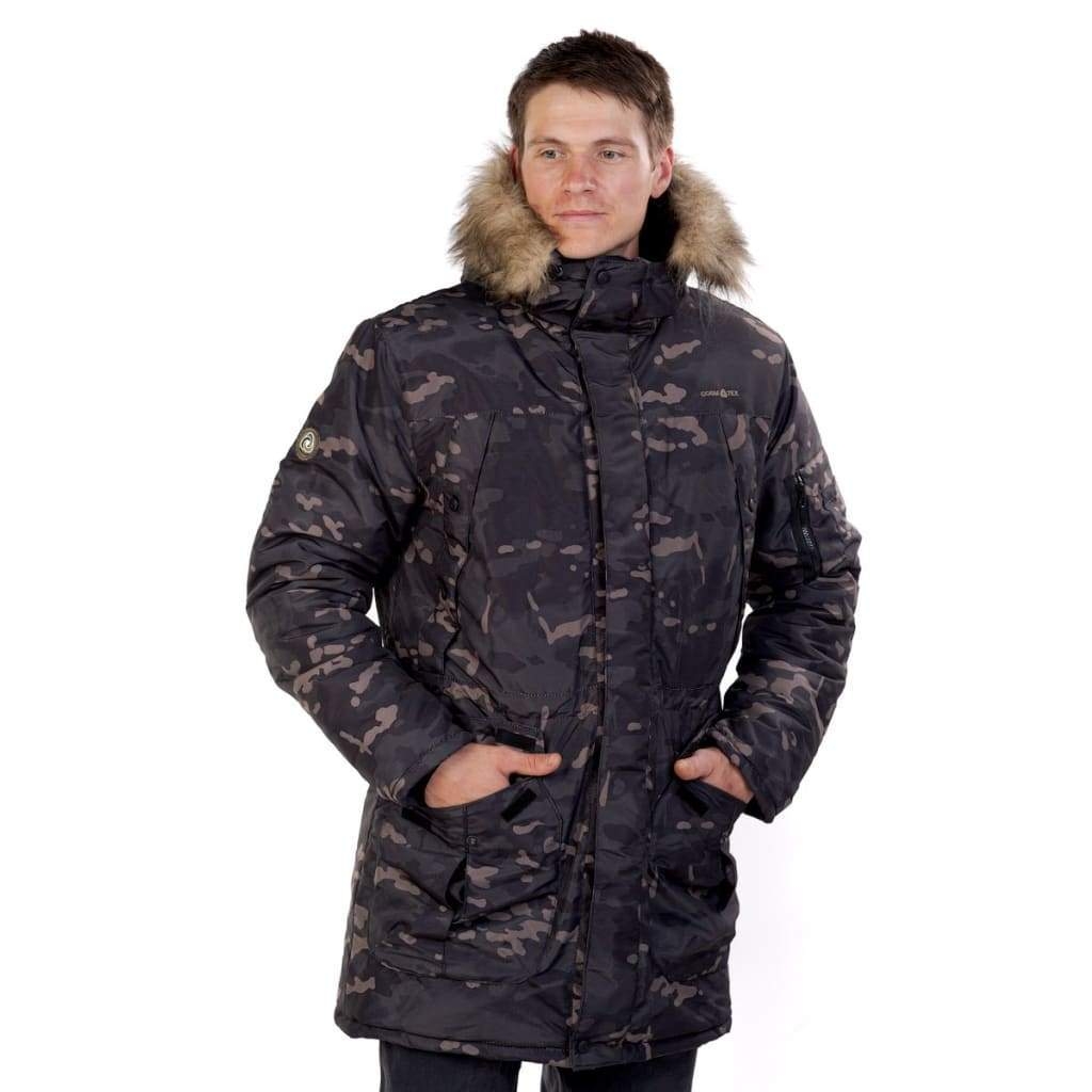 Men’s “Alaska” Jacket Black Camo – XL / Long
