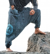Harem Pants – Stonewash Ohm – Blue – The Karmic Chameleon