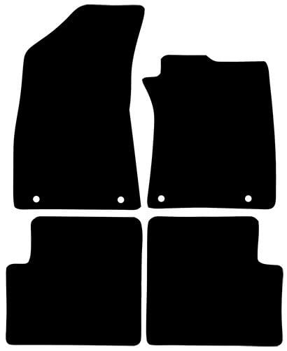 Car Mat – Mg – Zs – 2017 To Present – Black Fabric – 4 Piece Floor Mat Solid Color With Trim
