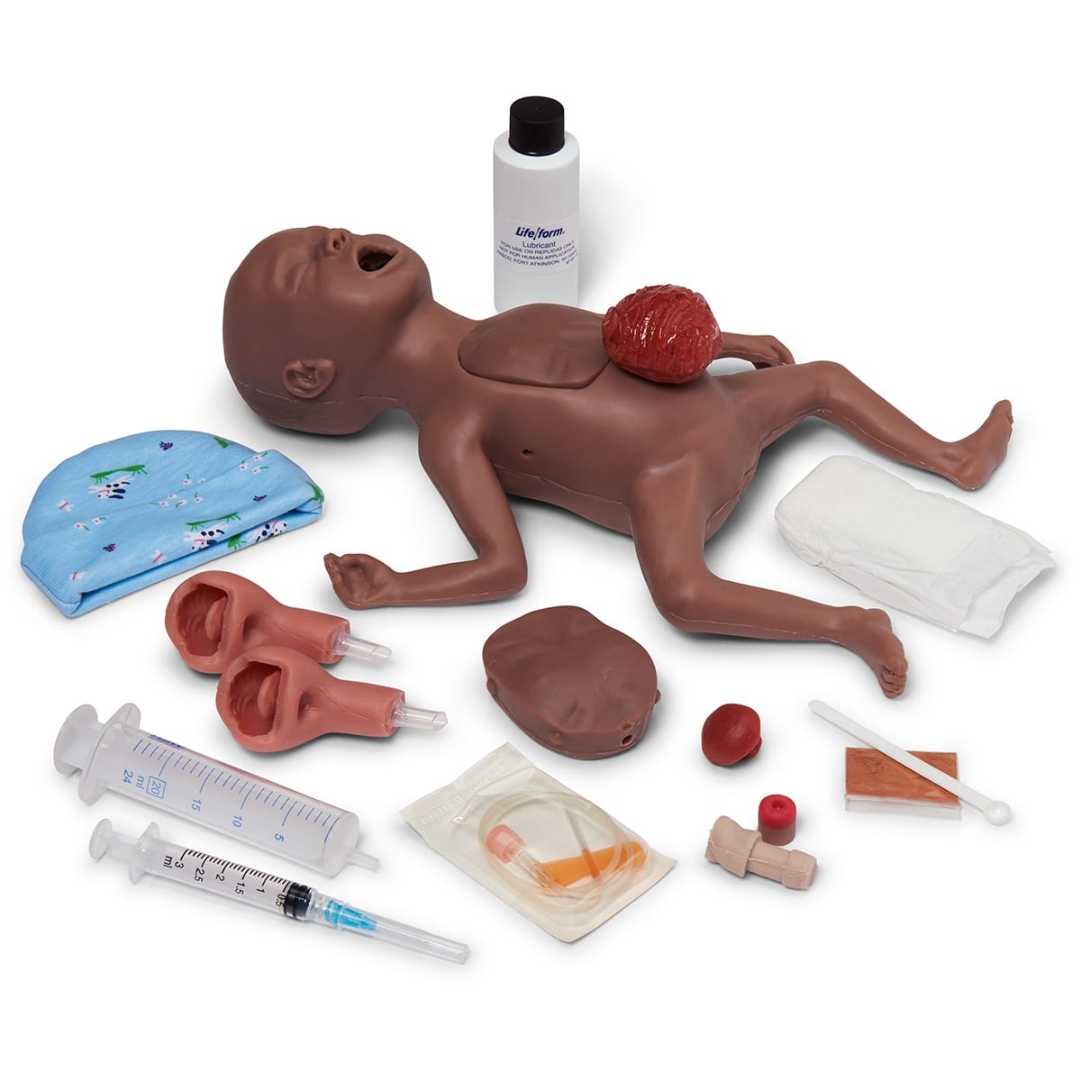 Micro-Preemie Intubation Simulator – Dark – Medical Teaching Equipment – Simulaids