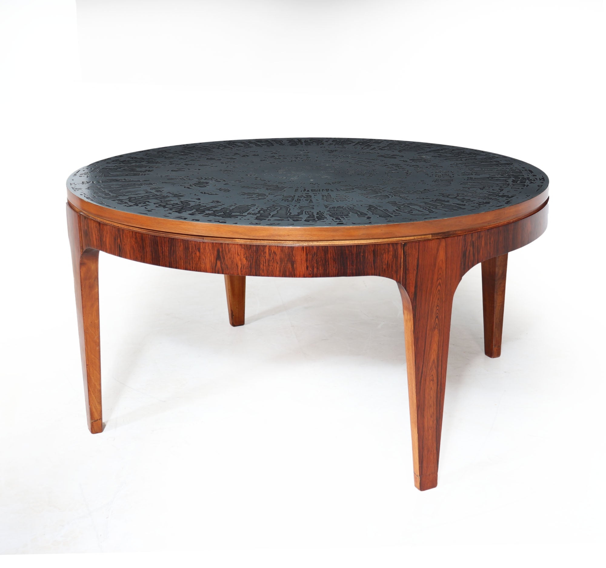 Mid Century Aluminium and rosewood Coffee Table – The Furniture Rooms