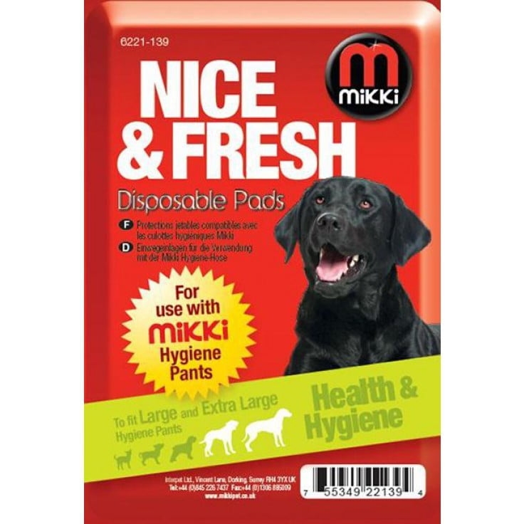 Mikki Hygiene Pads- Fits Large & X Large – Fur2Feather Pet Supplies