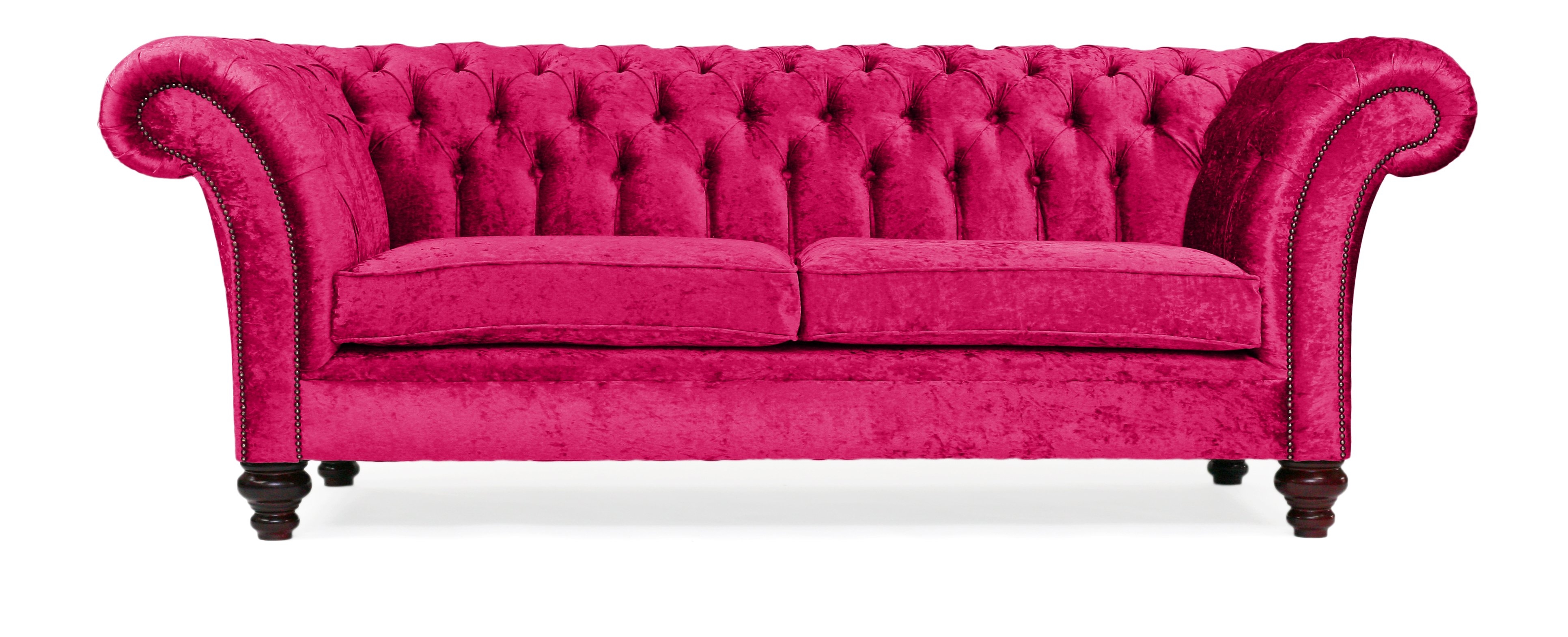 Portabello – Milano Chesterfield Sofa – Violet Zagros Velvet 4 Seater – High Quality Velvet – Purple – Chesterfield – 4 Seater 257 X 83 X 88 cm