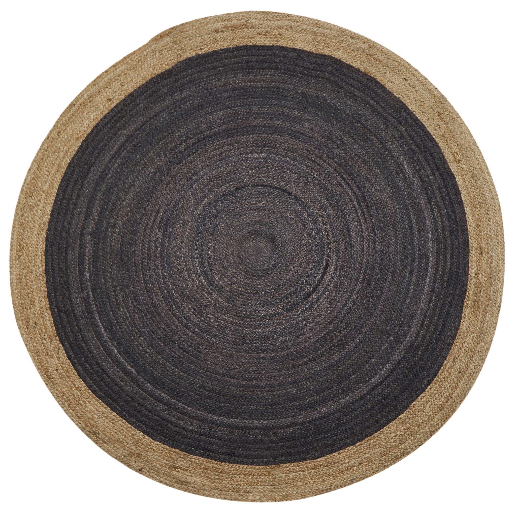 Milano Soft Jute Rug with Light Grey Centre – 120cm Diameter by Native Home & Lifestyle – Furniture & Homeware – The Luxe Home