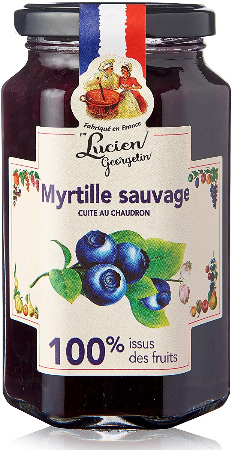 Confiture de myrtille sauvage – Blueberry jam – Lucien Georgelin, 320g – Chanteroy – Le Vacherin Deli