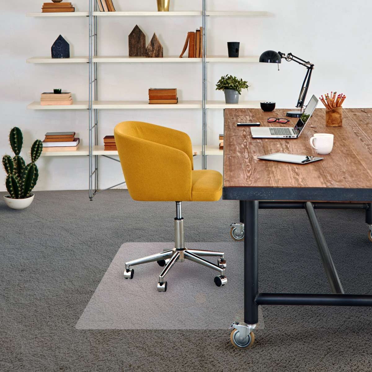 Chair Mat – Advantagemat PVC Rectnagular for Carpets up to 6mm – 90 x 120cm – Office & Commercial Mats – Morland Matting