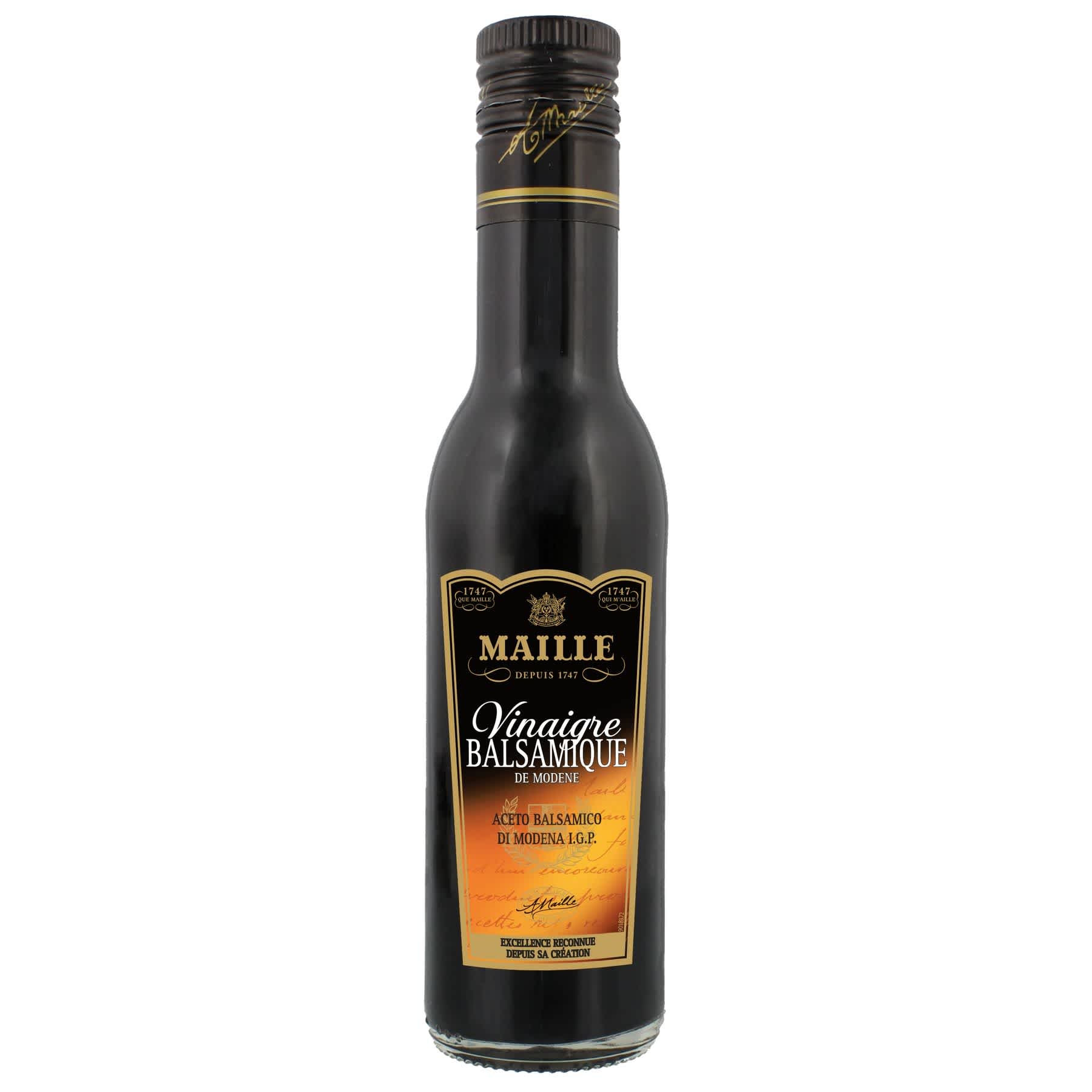 Balsamic vinegar Modena MailleVinaigre balsamique de Modène – Balsamic vinegar from Modena – glass bottle – Maille 50cl – Chanteroy – Le Vacherin Deli