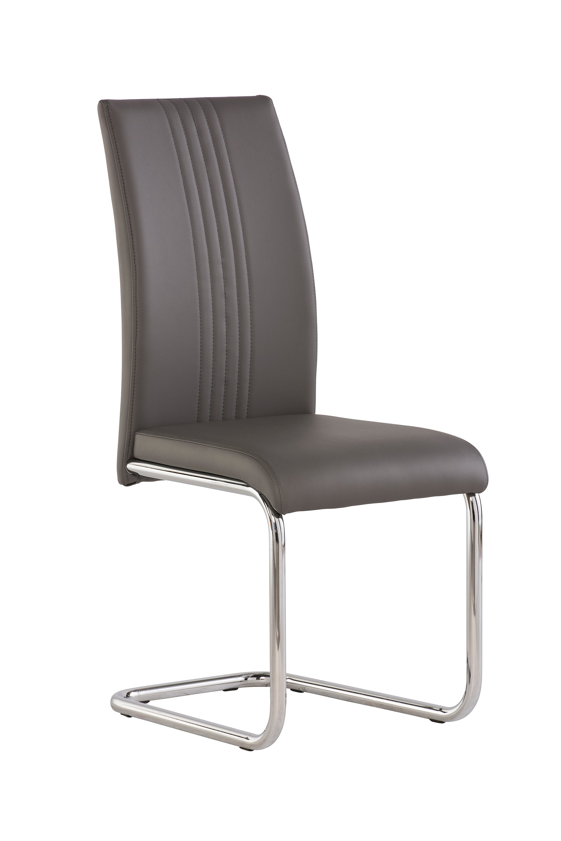 Marshow Pu Cantilever Dining Chair (Pairs), Grey – Lc Living