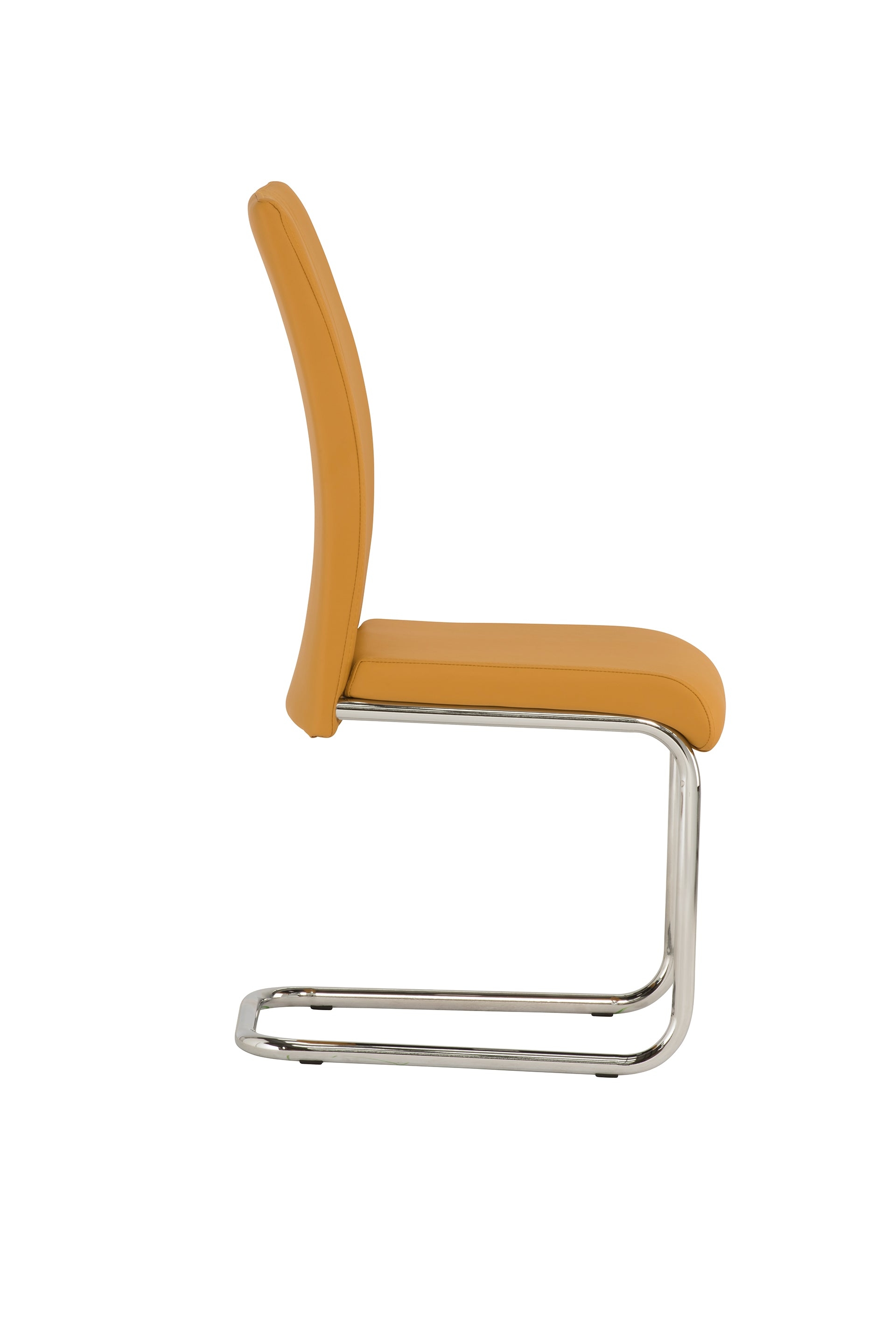 Marshow Pu Cantilever Dining Chair (Pairs), Mustard – Lc Living