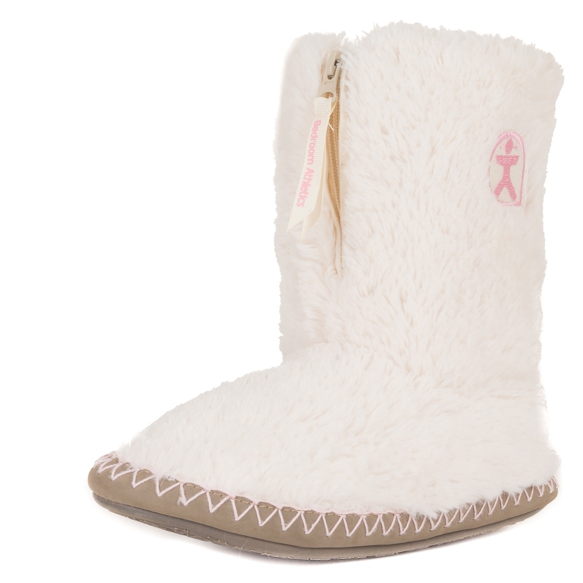Monroe Faux Fur Slipper Boots – Small – Cream / Moonrock – Women’s – Bedroom Athletics