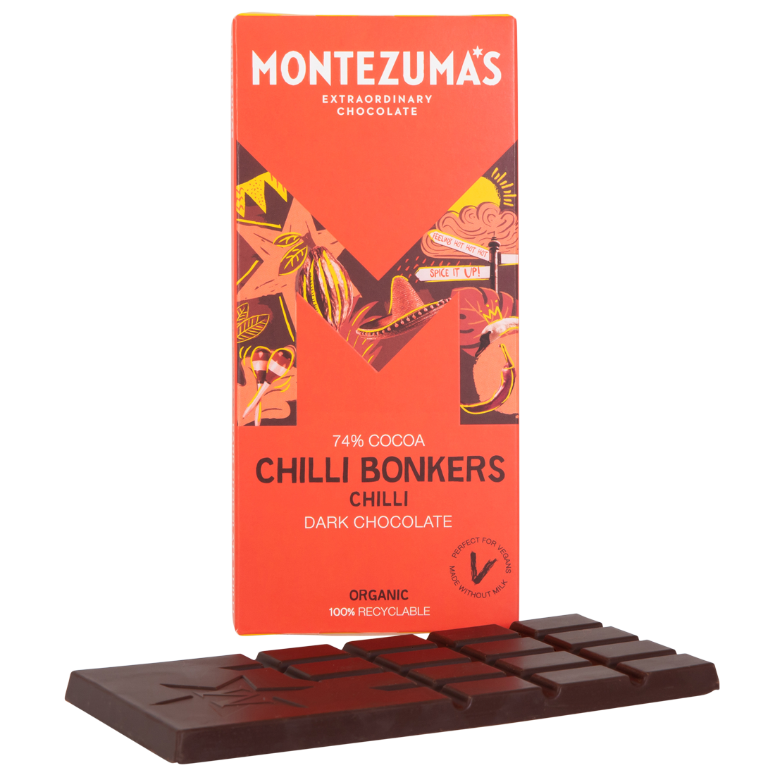 Montezuma’s – Organic Dark Chocolate and Chilli (73%) 90g – Confection Affection