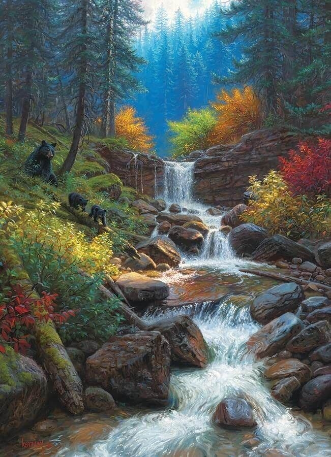 Jigsaw Puzzle Mountain Cascade – 1000 Pieces – Cobble Hill – The Yorkshire Jigsaw Store