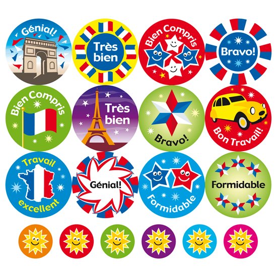 Brain Waves – Children’s French Stickers – Teacher & School Equipment