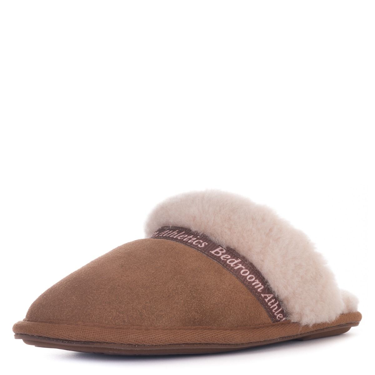 Muffin Suede Mule Slippers – Small – Chestnut – Women’s – Bedroom Athletics