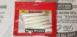 NEW Sidewinder Bass Sticks – 4″ 10g – Bone White