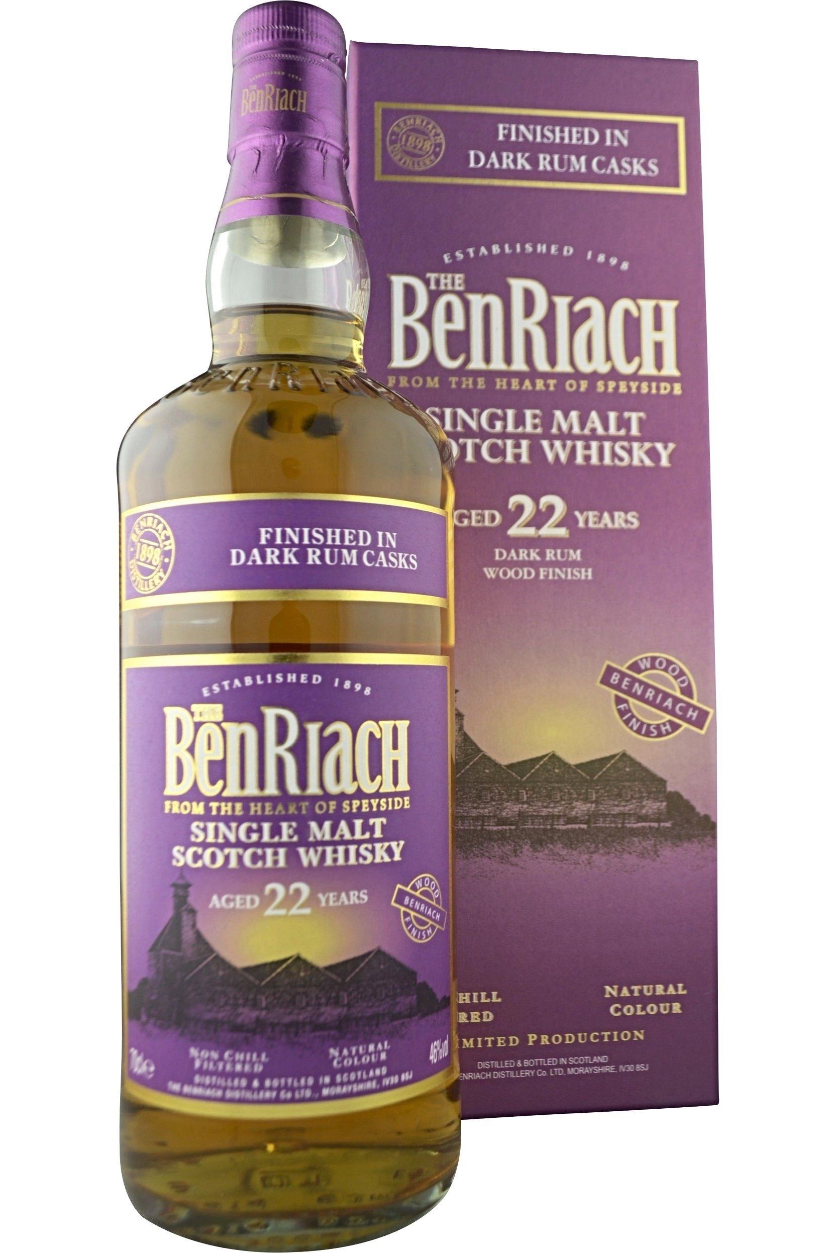 BenRiach Dark Rum Cask Finish 22 Year Old | 46% 700ml