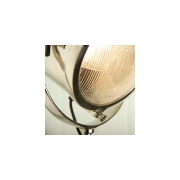 Nickel Spotlight Floor Lamp with Black Wooden Tripod