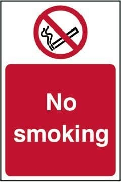 No Smoking Sign – Self-Adhesive – 100 x 150mm – PPE – Taft Safety Store