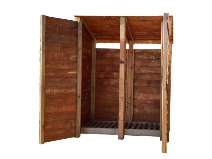 Wooden Log Store – Reverse | Arbor Garden Solutions | Timber | Finished Wood | Available In Brown Or Green | Door & Hieght Options1.49m³ / 2.1m³ capacity