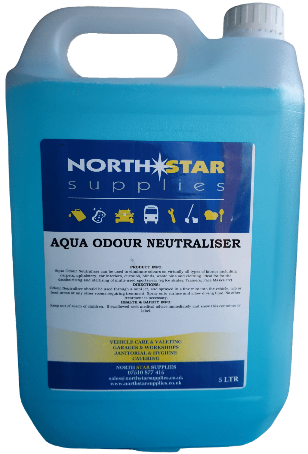 Odour Neutraliser – Aqua & Bubble Gum Odour Killer – North Star Supplies – Aqua – 5 Ltr – North Star Supplies