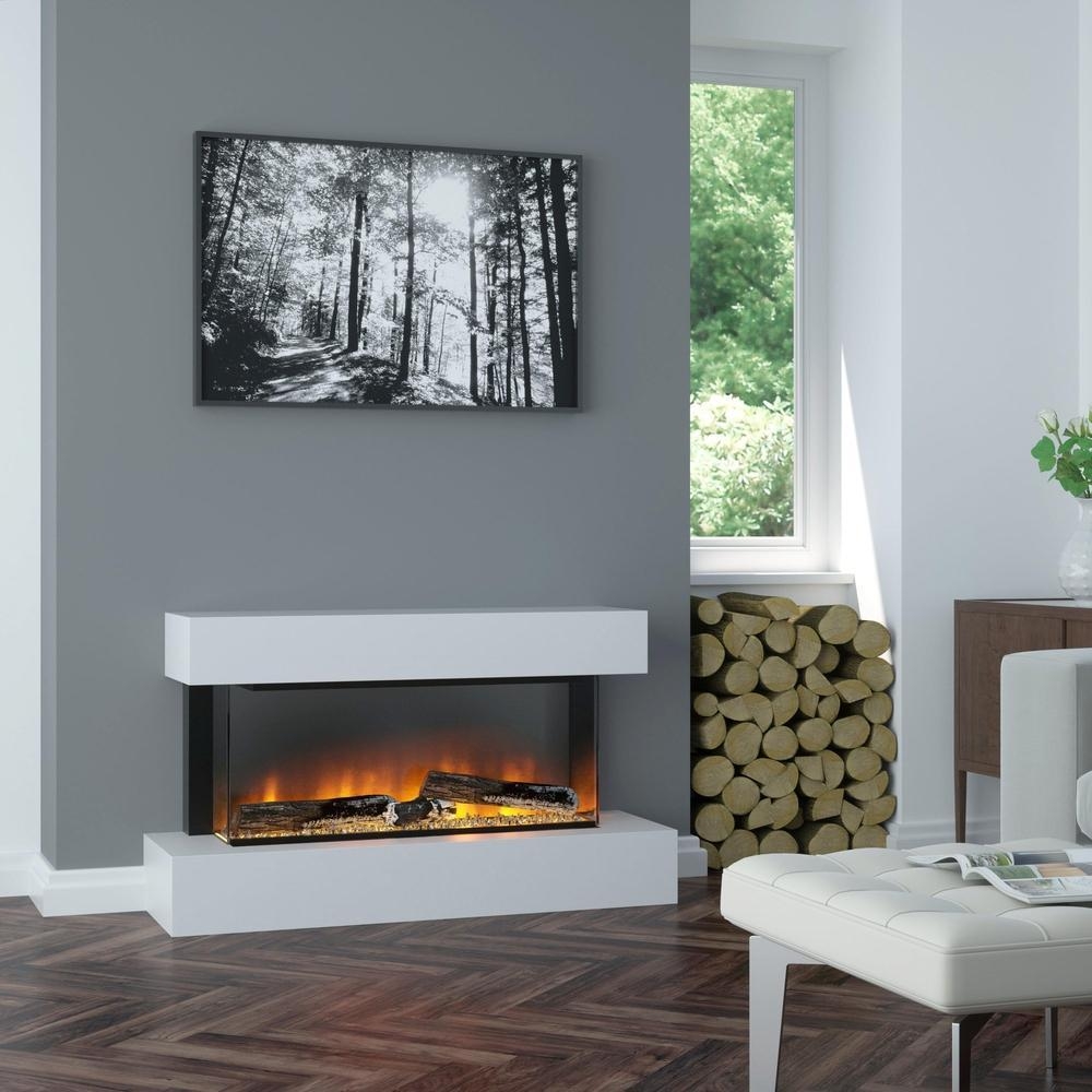 OER Alpine Floor-Standing Electric Fireplace Suite – Hampton Grey