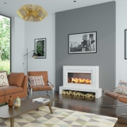 OER Emerson 33 Electric Fireplace Suite – Cream