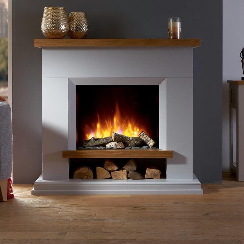 OER Hudson Electric Fireplace Suite – Natural Oak