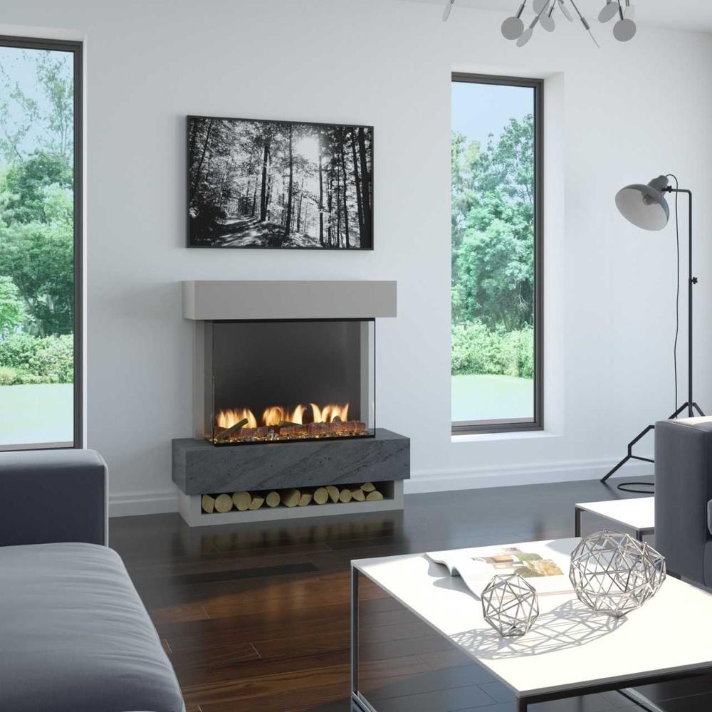 OER Icon Electric Fireplace Suite – Grey Slate Veneer / Yes E-Tablet is Required