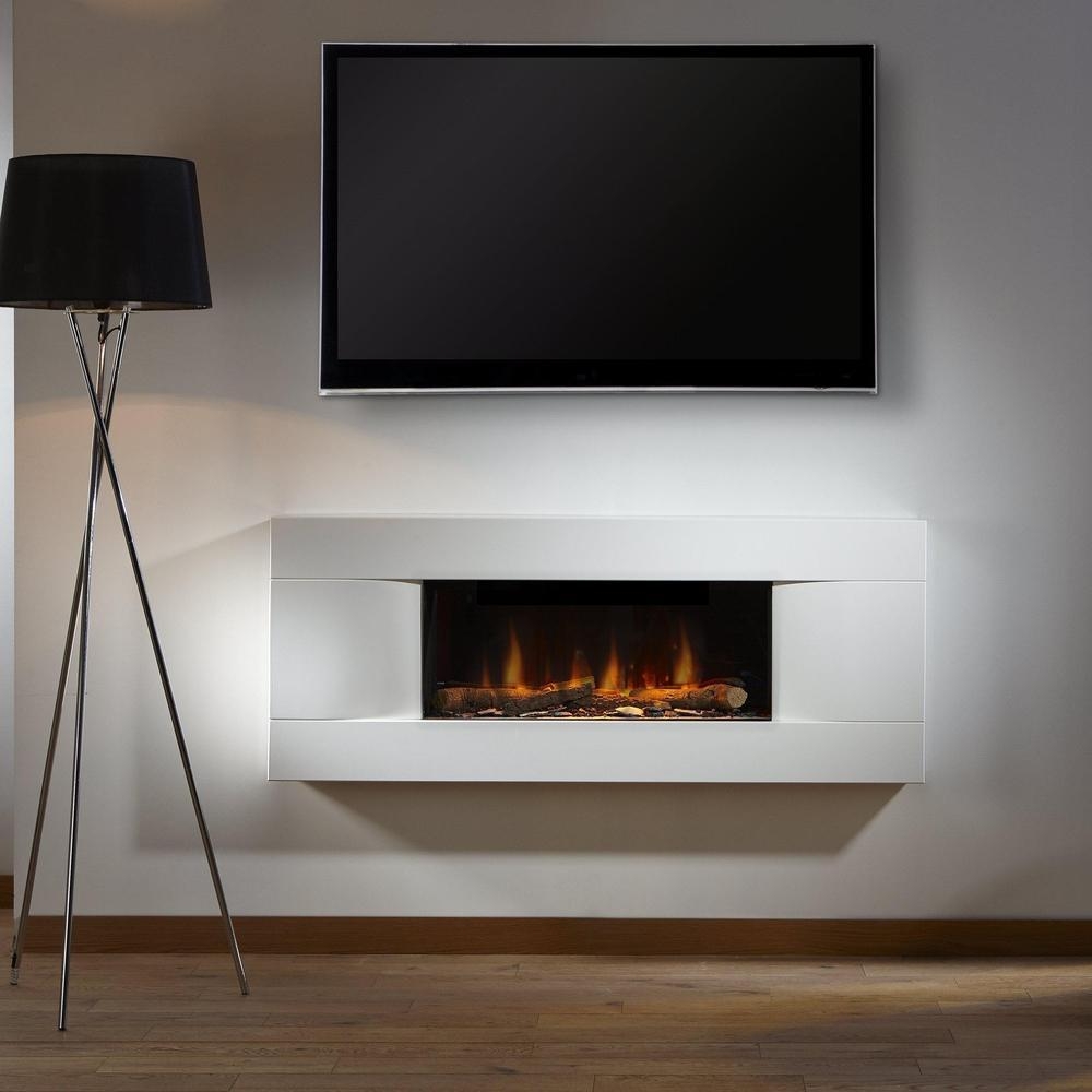 OER Lexington Wall-Mounted Electric Fireplace Suite – Mediterranean Pine / No e-tablet remote required