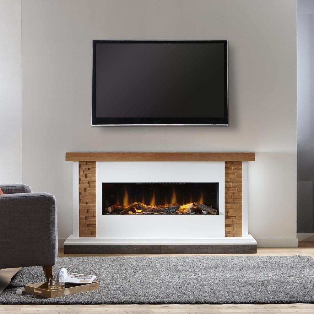 OER Madison 1000 Oak Electric Fireplace Suite – Cheltenham Grey / Oak (+£50) / No E-Tablet is Required