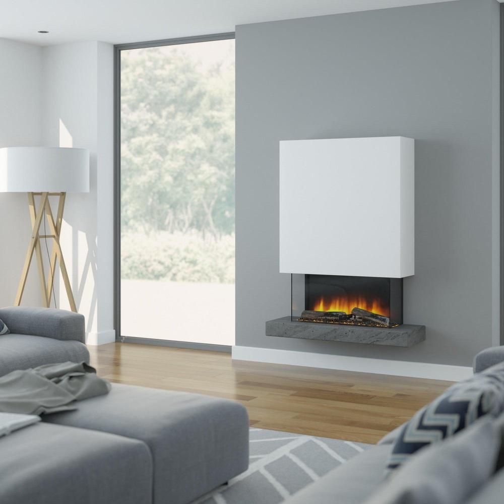 OER ROC 2 Wall Mounted Electric Fireplace Suite – Hampton Grey