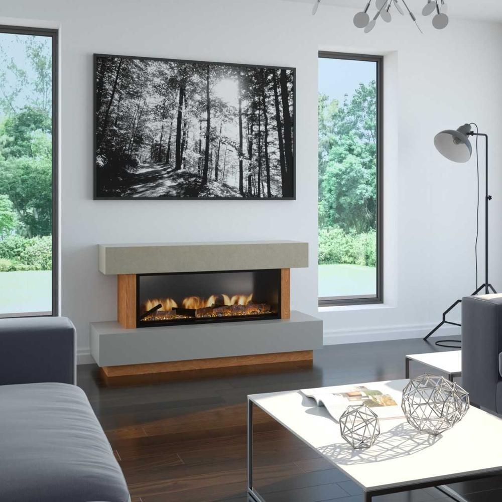OER Tivoli Electric Fireplace Suite – Grey Wash Oak / Yes E-Tablet is Required