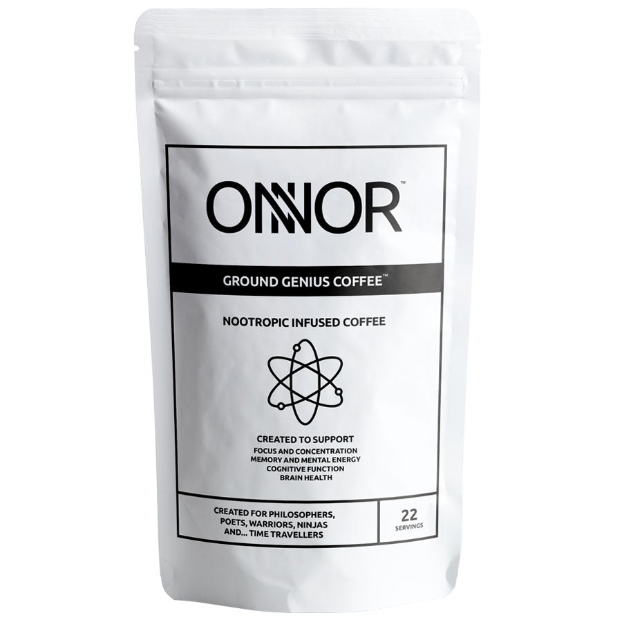 Ground Genius Coffee – ONNOR Six Pack – 92mg Caffeine Per Serving – Vegan – Gluten Free – GMO Free – Maximise Mental Performance – ONNOR Limited