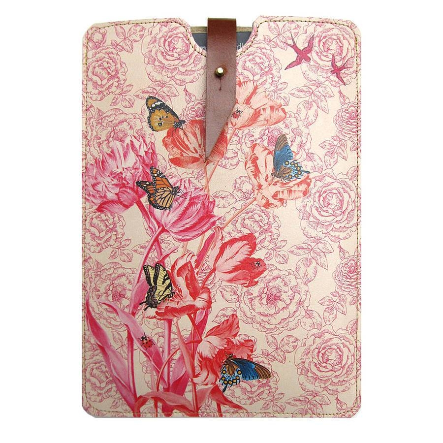 Leather iPad / Kindle / Tablet Case – Springtime – Kindle Paperwhite / Sleeve / Pink