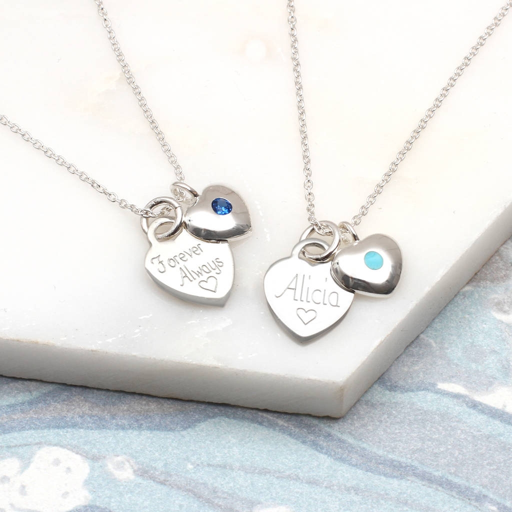 Birthstone Personalised Sterling Silver Necklace – Hurley Burley