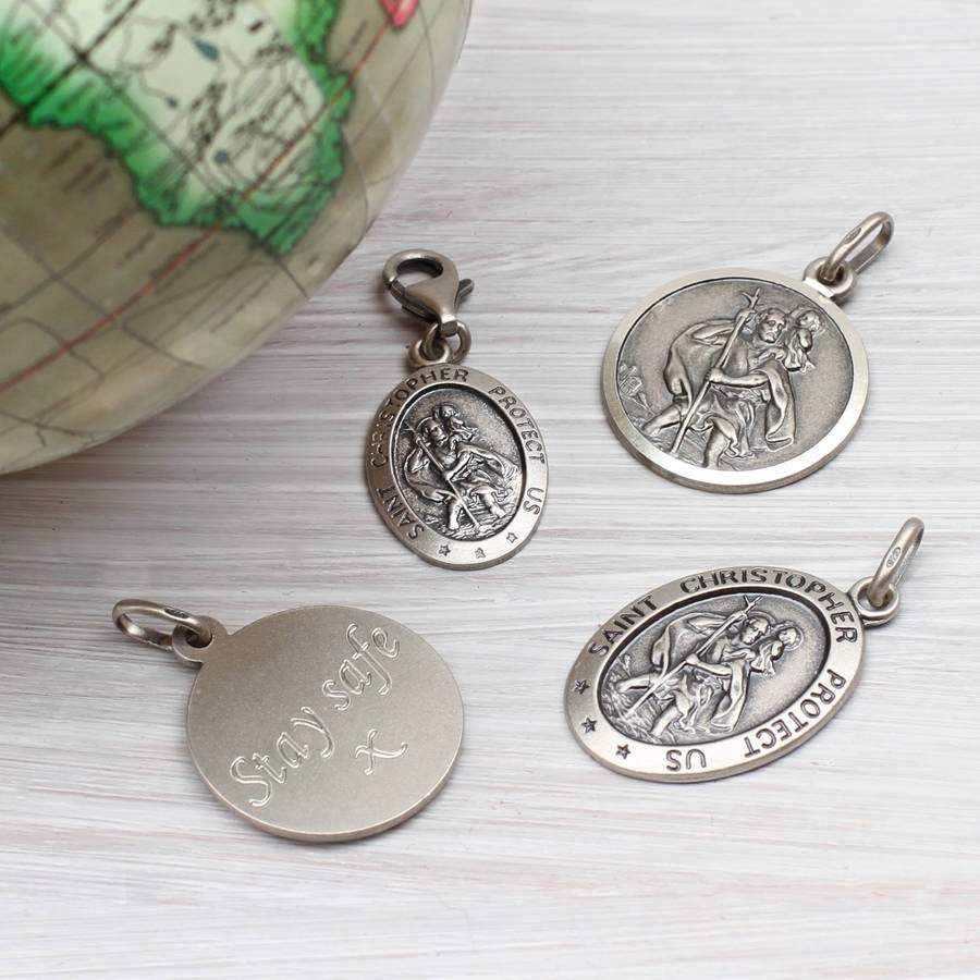 Personalised Silver St Christopher Charm – Hurley Burley