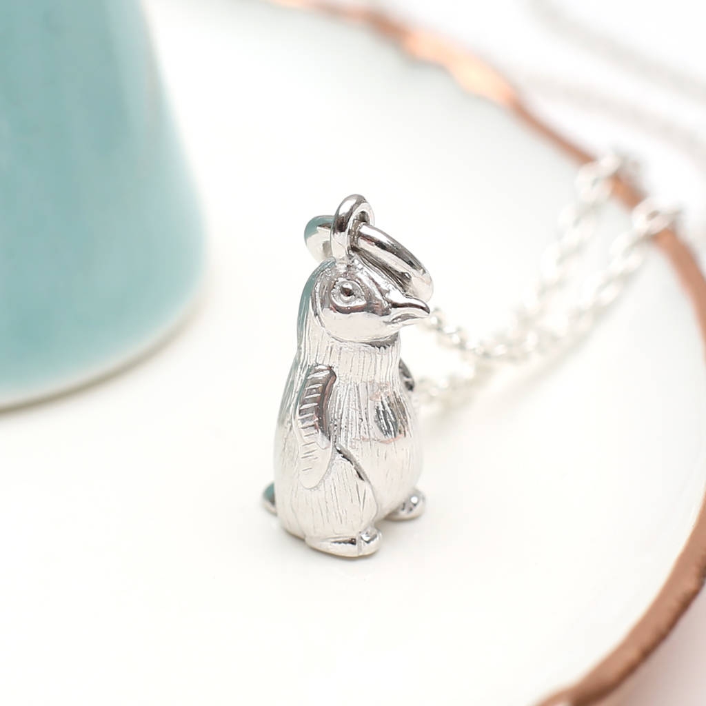 Personalised Sterling Silver Baby Penguin Necklace – Hurley Burley