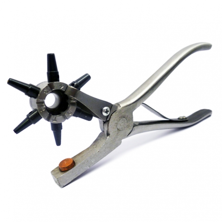 C.S. Osborne –  No. 155 Forged Steel Revolving Punch Pliers – 1 – 6 – Silver Colour – Textile Tools & Accessories