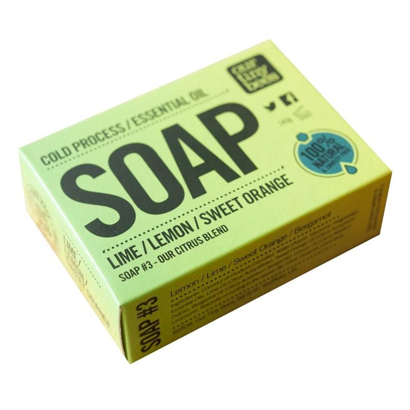 Our Tiny Bees’ Cold-pressed/Essential Oils Soap – Body, Shaving & Shampoo (140g) Lime/Lemon/Sweet Orange