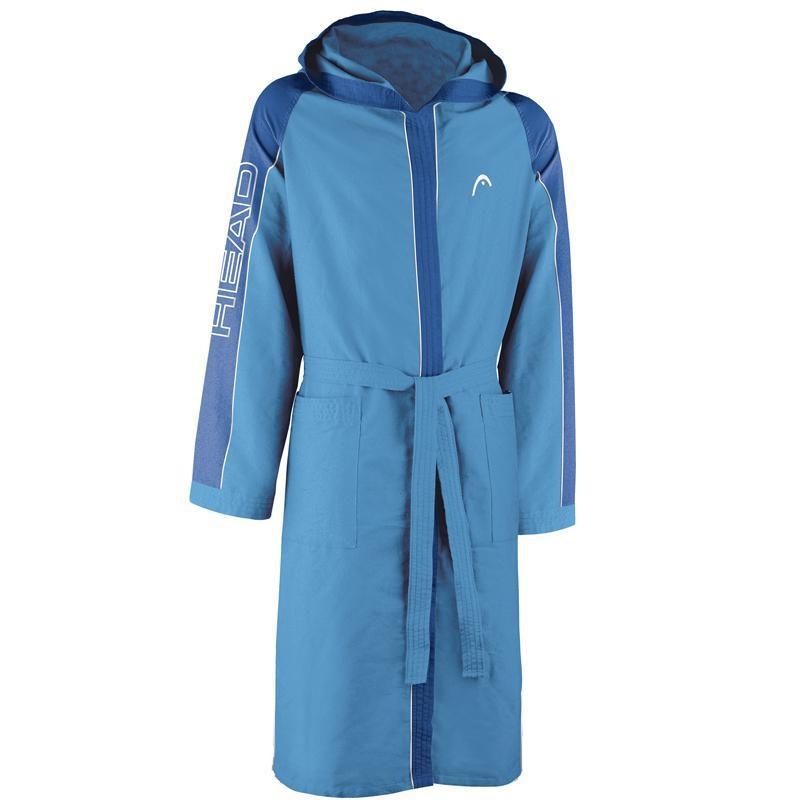 Childs Head Microfibre Hooded Robe in Blue | Medium