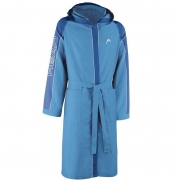 Childs Head Microfibre Hooded Robe in Blue | Medium