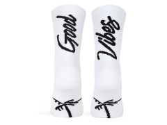 Pacific and Co Good Vibes Socks – White – L-XL (UK 7.5-11) (EU 42-45)