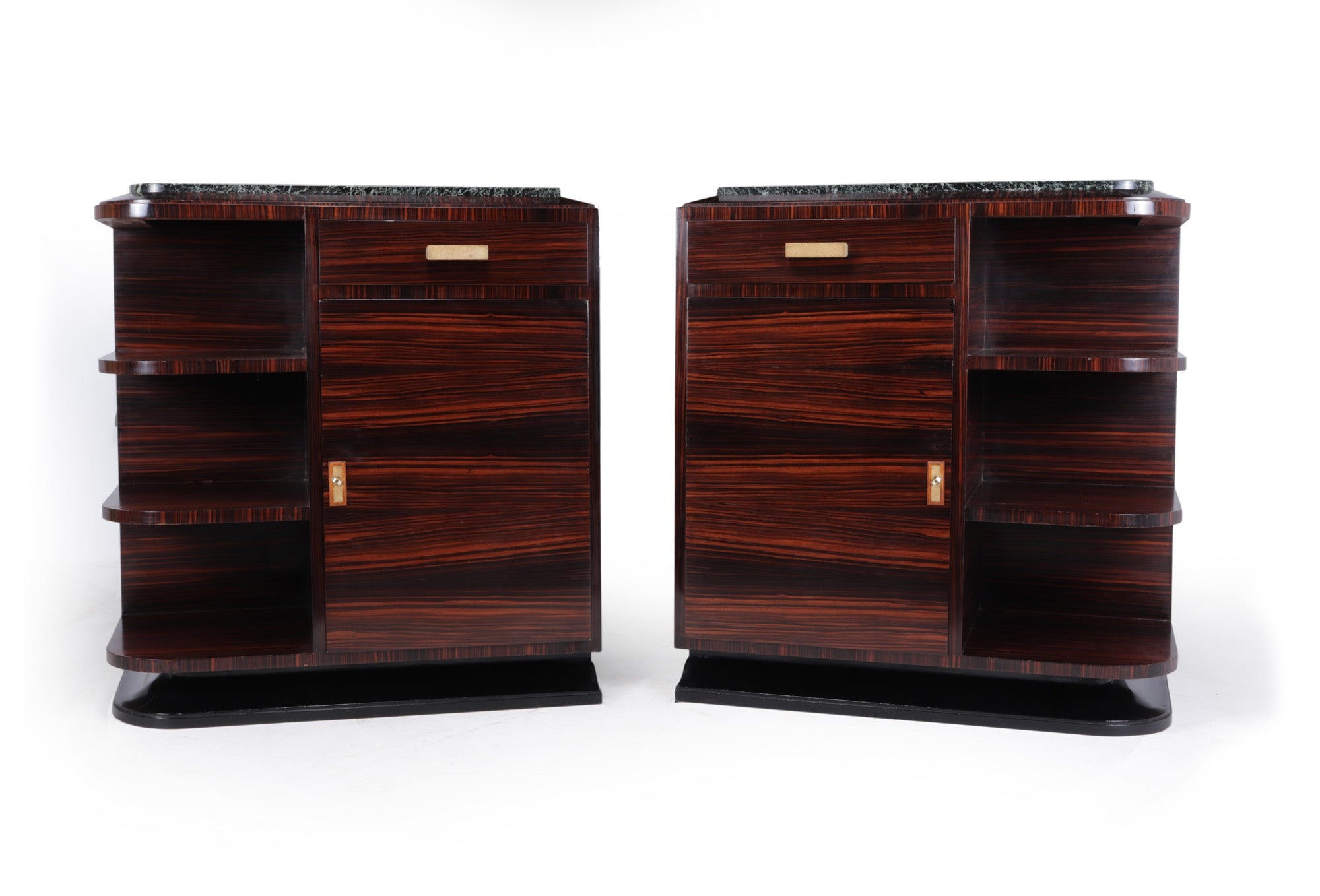 Pair of French Art Deco Macassar Ebony Cabinets – The Furniture Rooms
