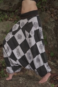 Harem Pants – Patchwork – Brown & White – The Karmic Chameleon